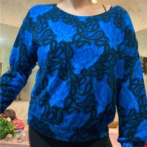 Vintage Blue & black sweater